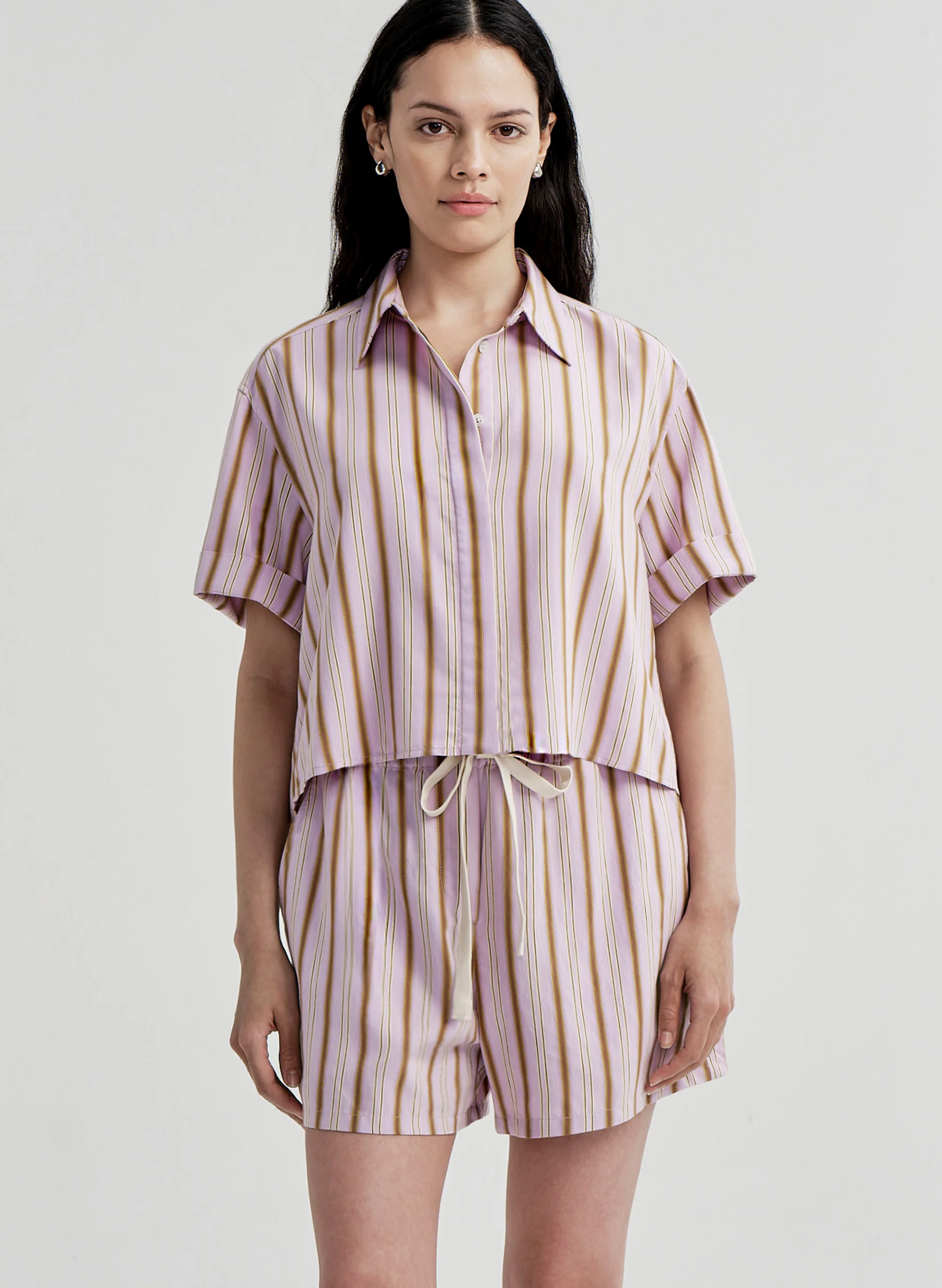Mel Short Sleeve Striped Shirt - Image 6