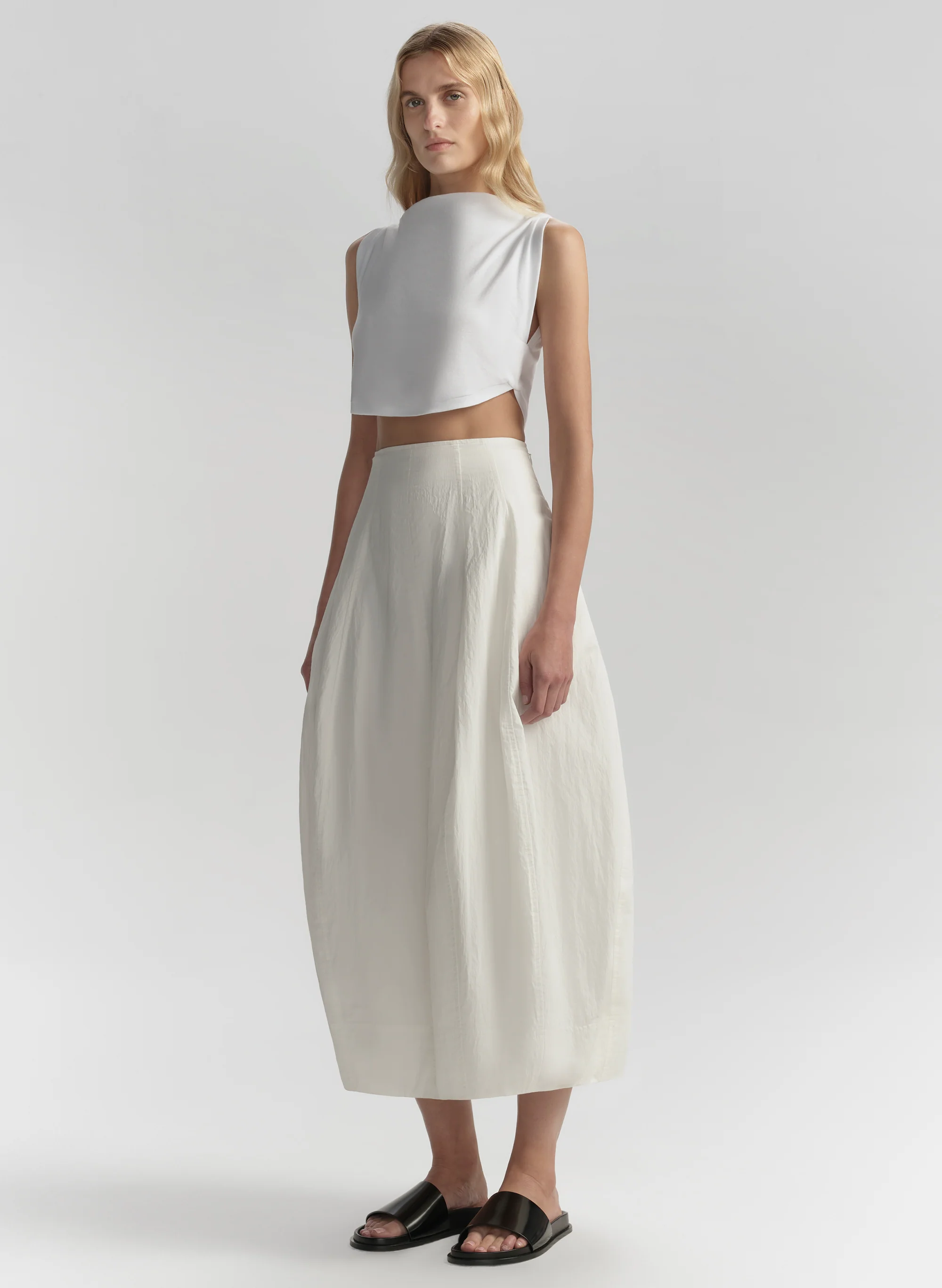 Veda Cotton Nylon Midi Skirt - Image 4